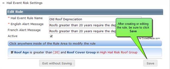Step 10 After creating or editing a rule, be sure to click Save.