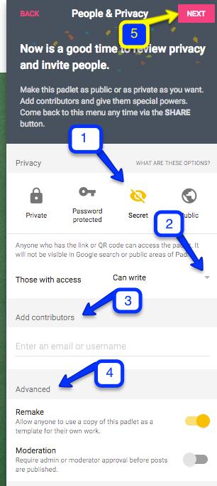 Page 7 of 15 Configure public access to the new Padlet To avoid student having to create accounts, a Padlet is configured to be (a) secret ie only
