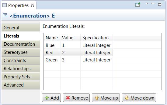 Improved Editing of Literals and Parameters The Properties editor now allows