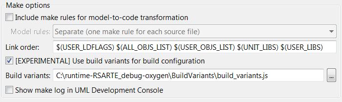 Build Variants Enables TCs to be built in different ways without changing the TC files A build variant can be implemented using a script (JavaScript) which modifies TC settings as needed transiently
