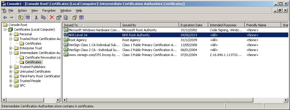 Winfrasoft HAS makes use of the Operating System trust list to validate SSL certificates. Import the Root and Intermediate certificates required into the certificate store of the Computer account.
