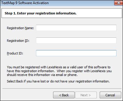 your registration information dialog box. 15.