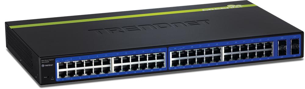 Product Overview Features TRENDnet s 48 Port Gigabit Web Smart Switch, model, delivers advanced management features with a 96 Gbps switching capacity.