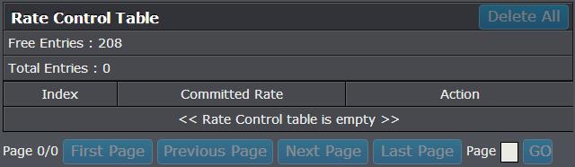 Configure Rate Control Access Control Config > Rate Control The Policy Settings page allows you to specify the filtering criteria for one policy.