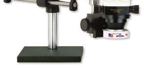 ESD Standard throughout all O.C. White microscope packages, is our heavy duty, double ball bearing arm base assembly.