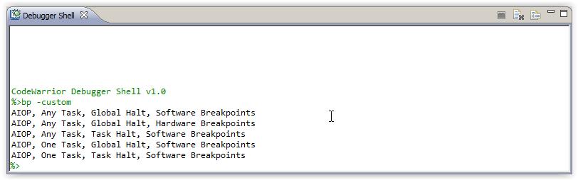 AIOP task specific breakpoints 6.3 Setting AIOP task specific breakpoint using debugger shell To set an AIOP task specific breakpoint using debugger shell, follow these steps: 1.