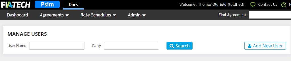 Navigate to the Manage Users page using the option from the dropdown. 3.