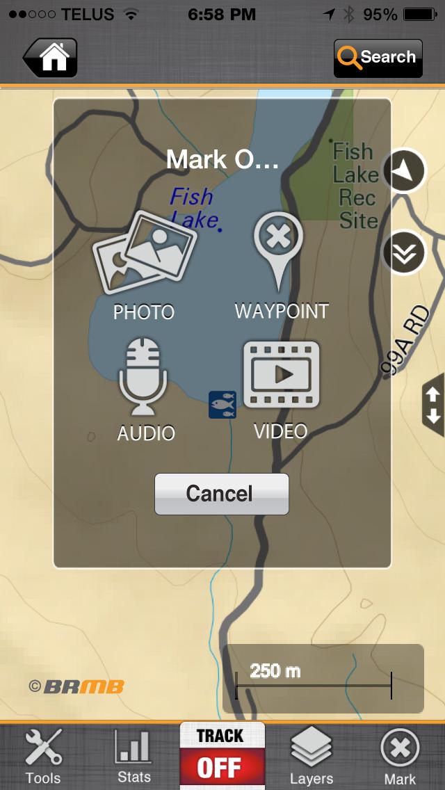 press and hold that location until the Marker Option pops