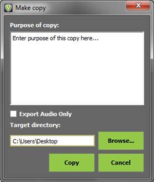 Note: All copies of videos created from the VERIPATROL system require the ffdshow codec to be installed on the computer for the video to be played. You can download this codec from www.vievu.com. 2.
