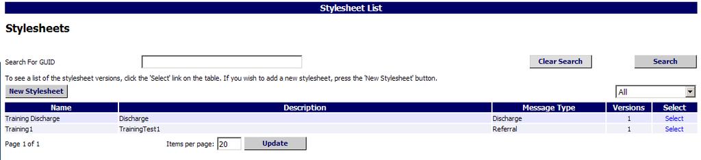 Point to Admin then click on Stylesheets: Click here In the Stylesheet List screen click on the New Stylesheet button to add a