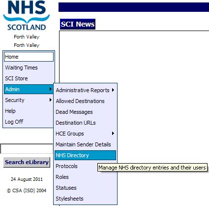 MANAGING STYLESHEETS Linking a stylesheet to an HCE via the NHS Directory Once a stylesheet has been added and attached to one or more HCEs