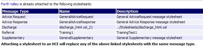MANAGING STYLESHEETS Within the Stylesheets for Health Board list at the bottom of the