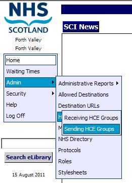 WORKING WITH THE NHS DIRECTORY HCE Coverage in section 4 for more information on groups.