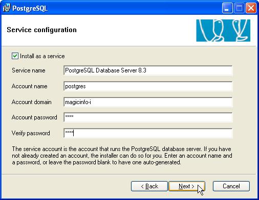 PostgreSQL To install Server, the PostgreSQL program must be