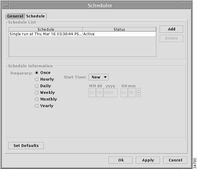 Schedule List Chapter 13 Scheduler Window Schedule Tab In the Scheduler window, select Schedule and you will get a window almost identical to the Schedule window when creating a task.
