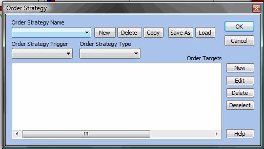 Strategies There are 4 different Strategy Windows you can open: 1) Order Strategies This opens the
