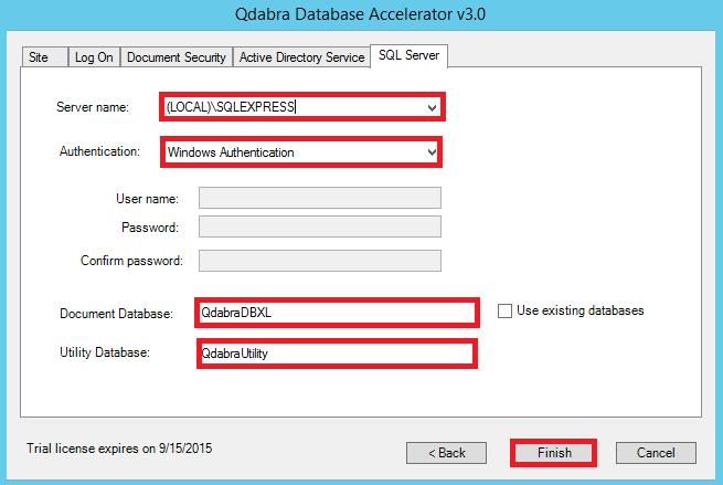 (LOCAL)SQLEXPRESS) o Authentication Select Windows Authentication from the drop-down.