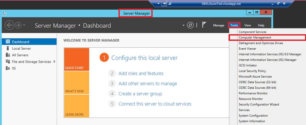 Page 41 of 48 ADD A USER ACCOUNT Go to your server to create a new User Account. Open Server Manager.