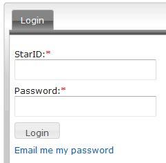the navigation bar. To log into scheduling services, you will need your StarID and Password.
