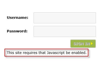 Enabling Javascript If you see a message like the one below or if you're unable to perform some actions within Cayuse 424, you may need to enable