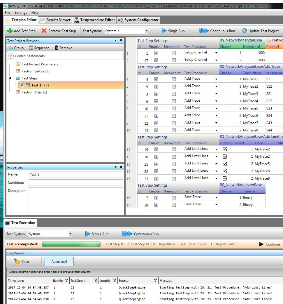 R&S QuickStep Test Executive Software At a glance The powerful R&S QuickStep test executive software fulfills the demanding performance requirements of production tests and provides the flexibility