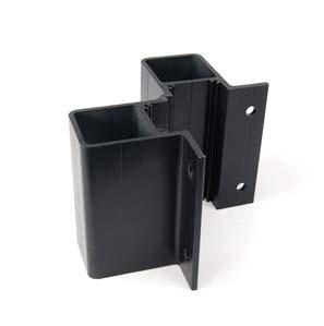 Fascia Mount Intermediate Stair Post - Undrilled 2-3/8 Square fascia mount post for cable system.