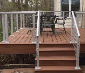 This allows for the Series 100 top rail to be used for the stairs which ualies as a graspable handrail.