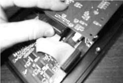 Reattach display connector; be careful to line up the
