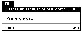 Name of disk where the file you want to synchronize is saved. Click here to find files on the desktop or another disk. Click here to select the highlighted file.