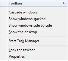 1. To expand the size of the Kurzweil Taskbar, right-click in an open space on your Windows Taskbar. In the context menu, select to uncheck Lock the taskbar.