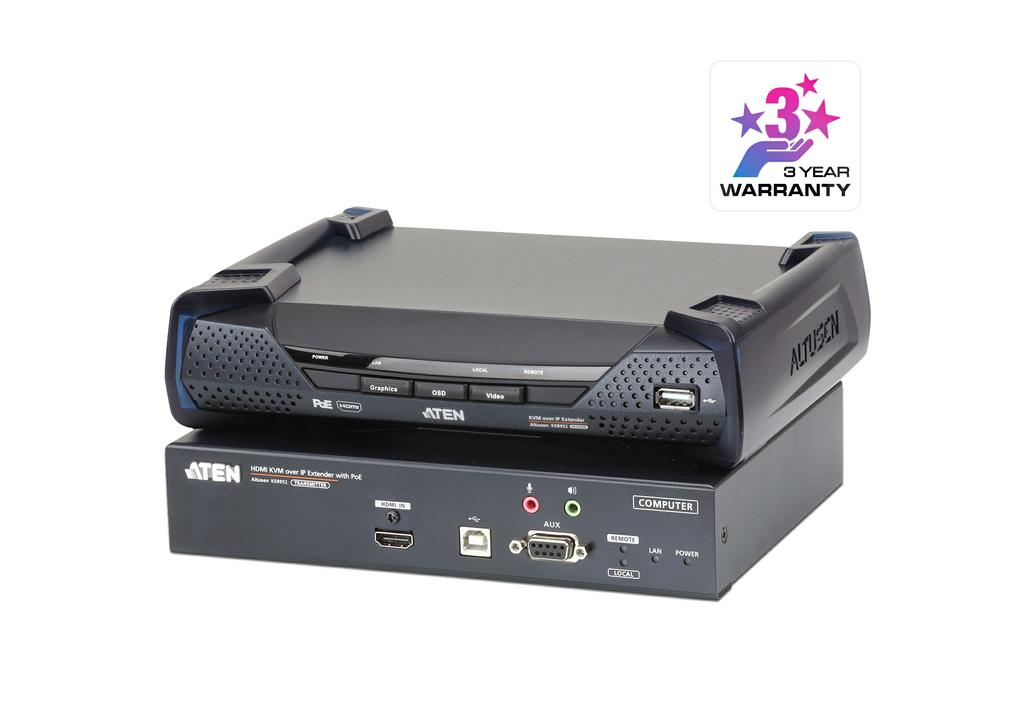 KE8952 4K HDMI Single Display KVM over IP Extender with PoE ATEN is well known for delivering innovative technologies that drive connectivity and access management solutions.