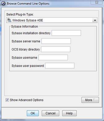 Backup Figure 4 Browse Command Line Options dialog box 7.