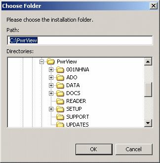 5. The Choose Folder dialog box will ask you to select where the program will be loaded.
