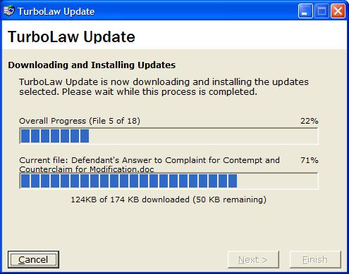 Downloading Updates Manual Mode Once the download process is complete, the Update Utility will display a dialog box informing you that the updates were completed.