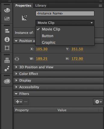Converting Graphic Symbols to Movie Clips