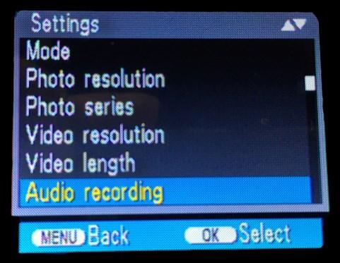 Press the Button (Arrow down) to Video Length, then press OK (Pic 1) The Window (Pic ) will