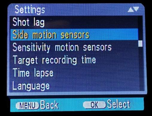 1 Step 1 - Next Will be the Side Motion Sensor, now you can control the side sensors, by turning it Off