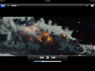 By default, the video playback is in the landscape mode. See the button functionalities below. 1.