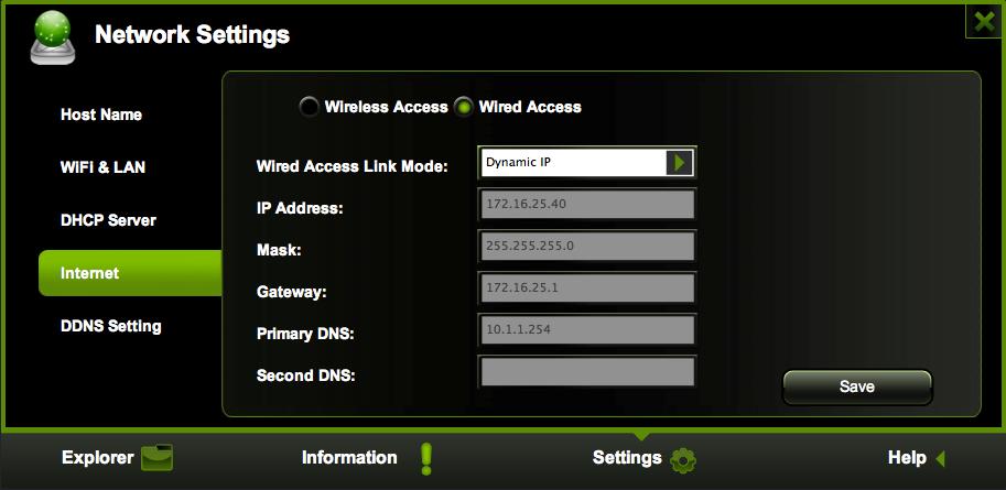 By selecting DHCP, the host will provide an automatic IP address to connect to the internet b.