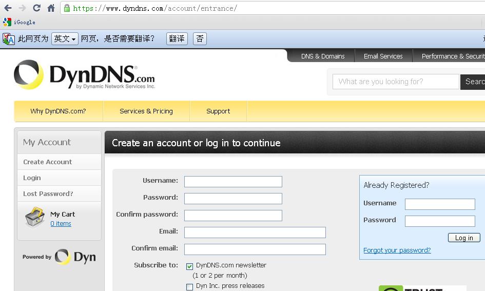 An account and password are acquired once the registration