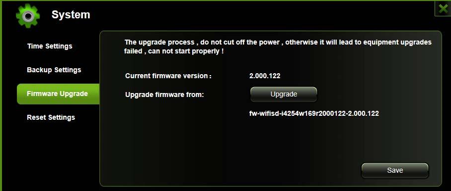 4. Once the firmware has been installed, the warning message as seen on the screenshot below will appear