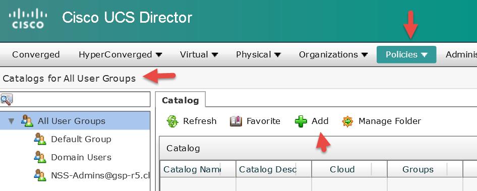 3. Create Standard Catalog item for Linux Add a Linux Standard Catalog