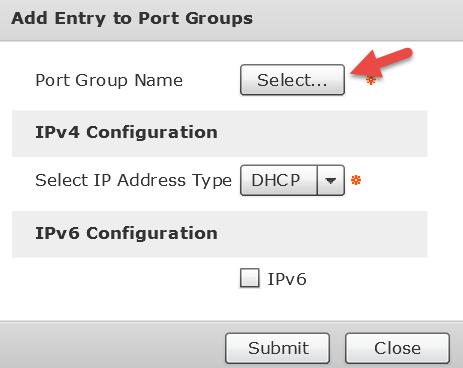 Enter your Port Group name in the filter on the right to narrow down the results.
