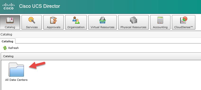 8. Test CSV Workflow Use a different browser and log into UCS Director with a user in