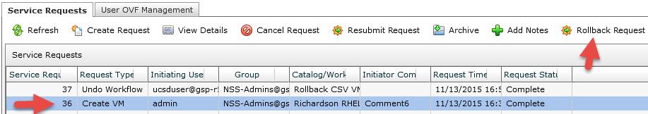 To delete/cleanup this test VM, Rollback Create VM request.