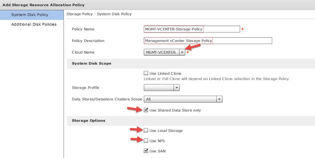 Storage -> VMware Storage Policy -> select Add.