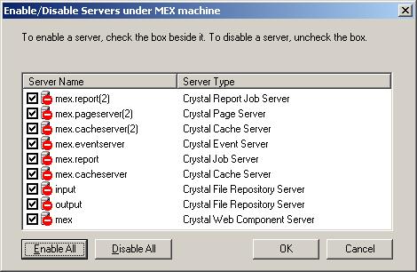 5. Log on to the CMS. This will open the box in figure 8. 6. Click the Enable all button and then click OK.