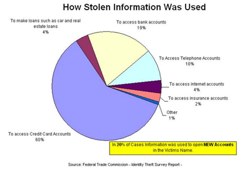 Credit identity theft makes up more than