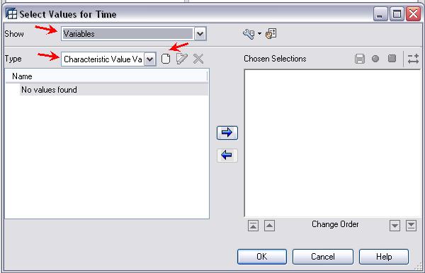 21. Choose Variables from the list box at the top.