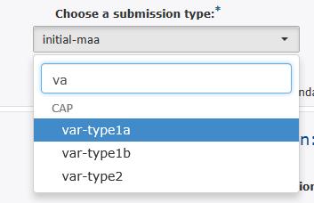 Create delivery file screen (2/9) Select the submission type by typing any part of the regulatory activity name in field or select